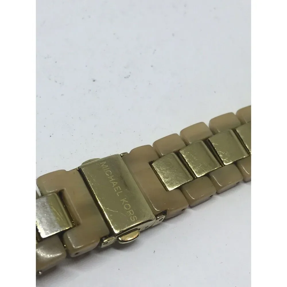 Michael Kors Watch Bracelet Links Case Use For Parts Used Band Z266 18mm Twotone